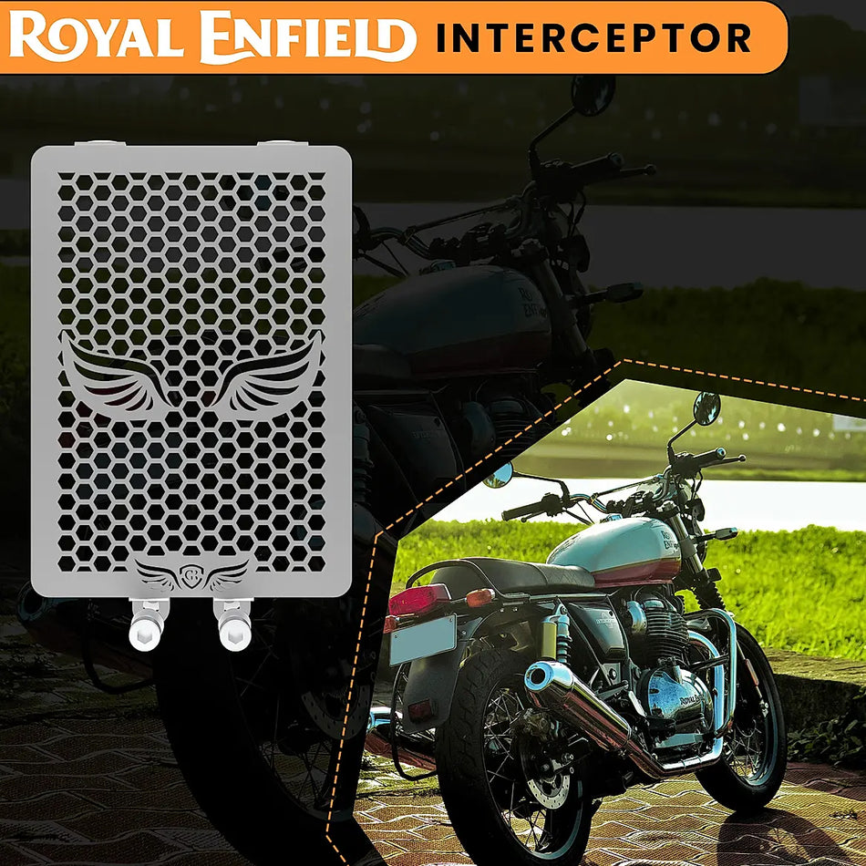 RADIATOR GRILL - Silver for INTERCEPTOR 650