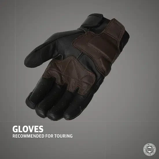 ROYAL ENFIELD BRAVADO GLOVES BLACK & BROWN