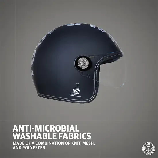 ROYAL ENFIELD CHOPPER MLG CAMO HELMET WITH CLEAR VISOR MATT BLACK