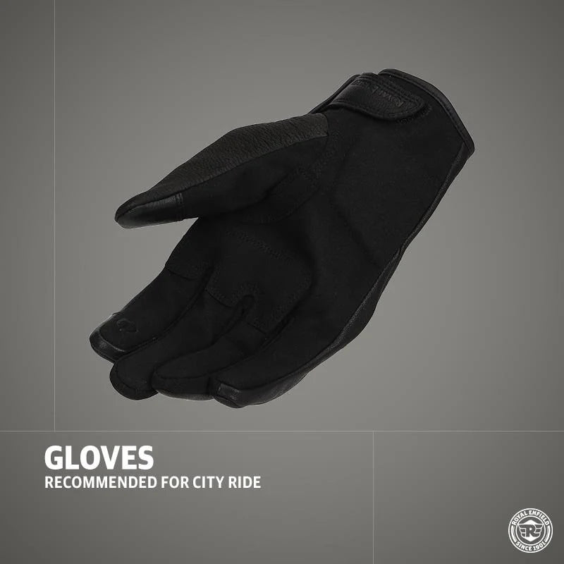 ROYAL ENFIELD GRITTY GLOVES BLACK  RED  WHITE