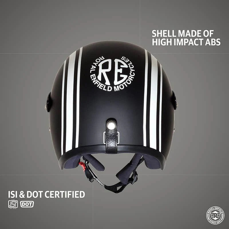 ROYAL ENFIELD SUN PEAK OPEN FACE LIGHTWEIGHT HELMET GLOSS BLACK – Moto Marvels