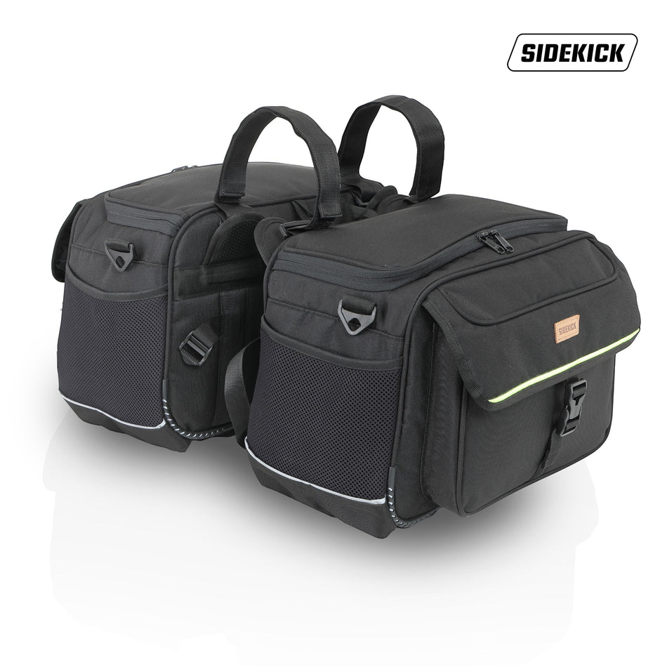 SideKick Cruiser 50Ltrs Saddlebags with Inner Waterproof Drybags and Outer Rain Covers