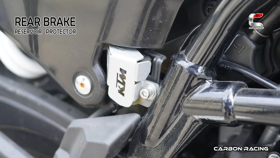 Aluminium Rear Brake Reservoir Protector for KTM Adventure 390250X (2025 Model) - Silver