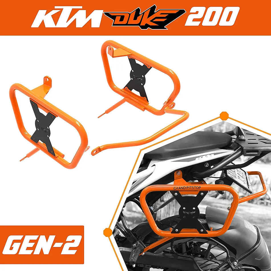 SADDLE STAY (PAIR) ORANGE/BLACK  FOR KTM DUKE 200 GEN 2