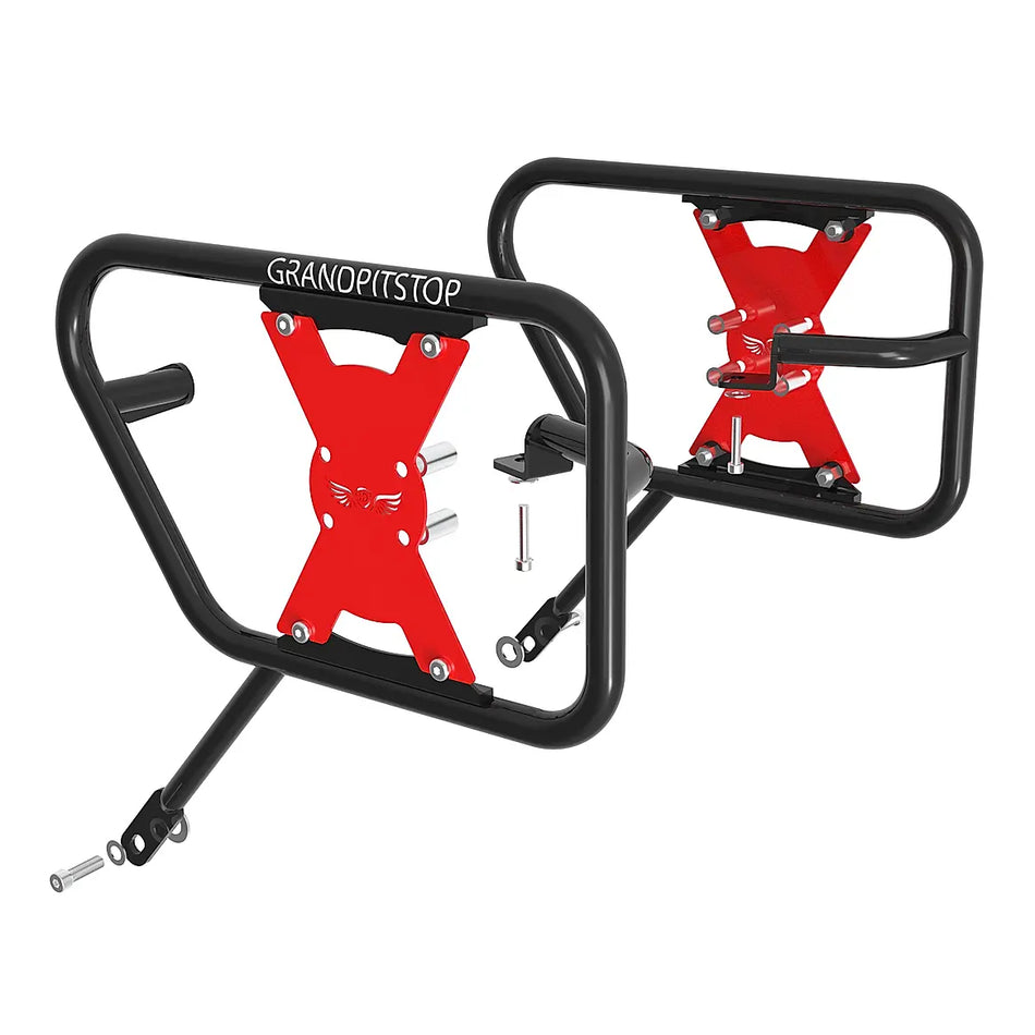 SADDLE STAY (PAIR) BLACK/RED FOR CONTINENTAL GT 650