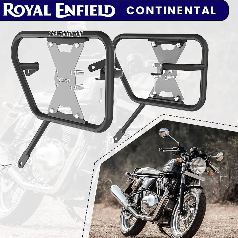 SADDLE STAY (PAIR) - Black/Silver for CONTINENTAL GT 650