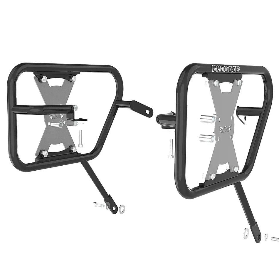 SADDLE STAY (PAIR) - Black/Silver for CONTINENTAL GT 650