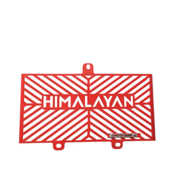 RADIATOR GUARD BLACK & SILVER & RED FOR NEW HIMALAYAN 450