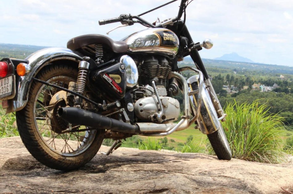 LAUNCHER PRO BLACK EXHAUST FOR BULLET 350/500 CLASSIC 350/500 TRAILS 350/500