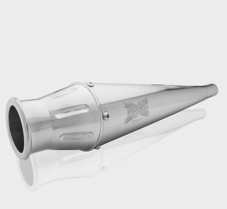 LAUNCHER CHROME EXHAUST FOR BULLET 350/500 CLASSIC 350/500 TRAILS 350/500