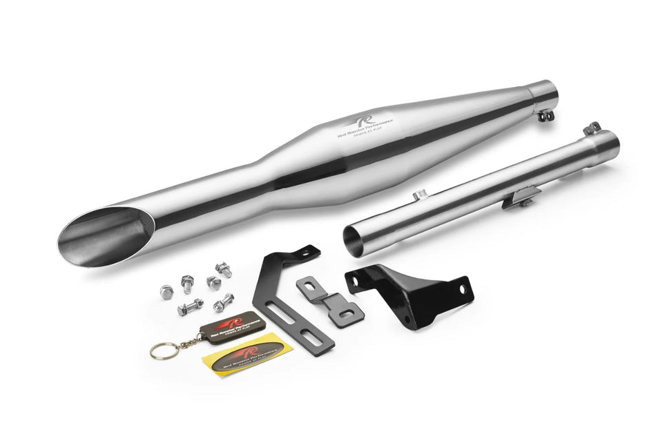 RED ROOSTER PERFORMANCE RUMBLER ACE POLISH EXHAUST FOR NEW CLASSIC 350 & METEOR 350