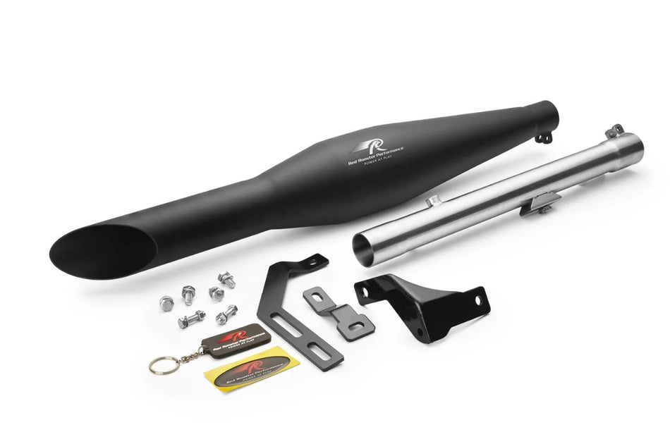 RED ROOSTER PERFORMANCE RUMBLER ACE BLACK EXHAUST FOR NEW CLASSIC 350 & METEOR 350
