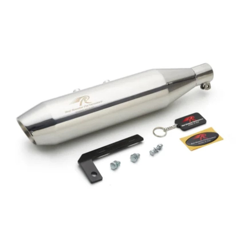 RED ROOSTER PERFORMANCE RUMBLER MAX POLISH EXHAUST FOR NEW CLASSIC 350 & METEOR 350