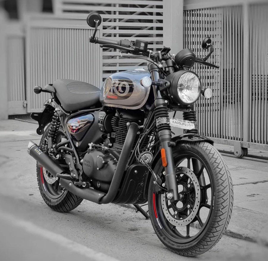 Buy Barrel Trail Exhaust for Hunter 350 - Royal Enfield Spare Parts | Motomarvels