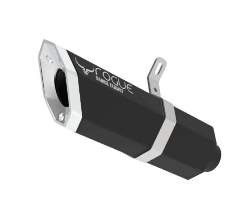 Buy Rogue V1 Black Exhaust for Himalayan 411 - Royal Enfield Spare Parts Online | Motomarvels