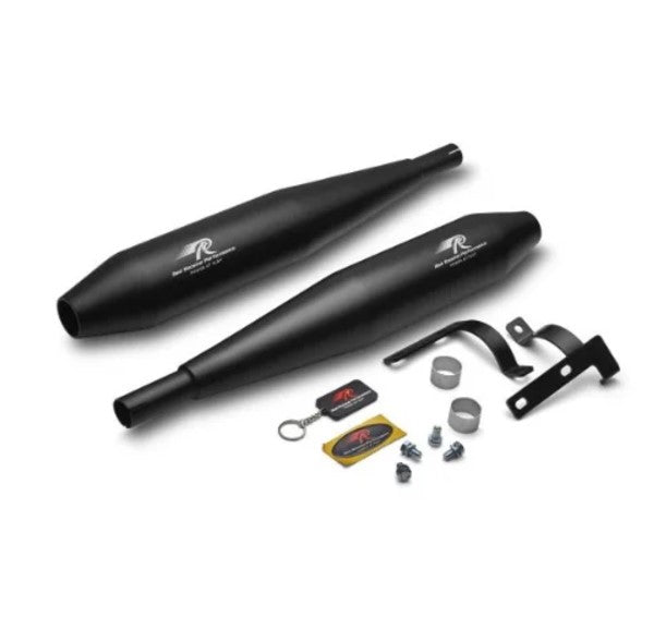 Red Rooster Performance Celesta Pro Exhaust Black For Jawa 42, Jawa Classic, and Yezdi Roadster.