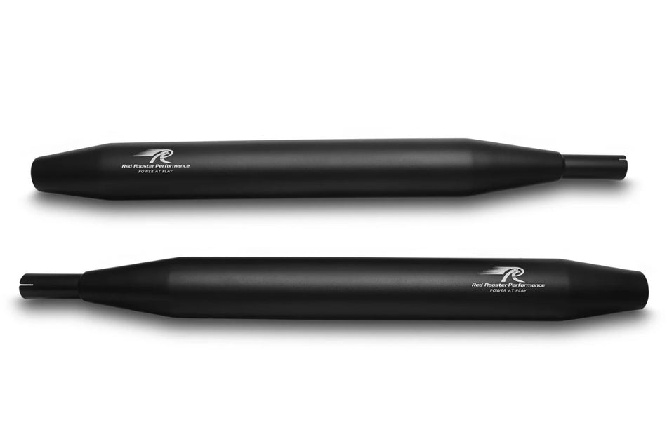 Red Rooster Performance Celesta Exhaust Black For Jawa 42, Jawa Classic, and Yezdi Roadster.