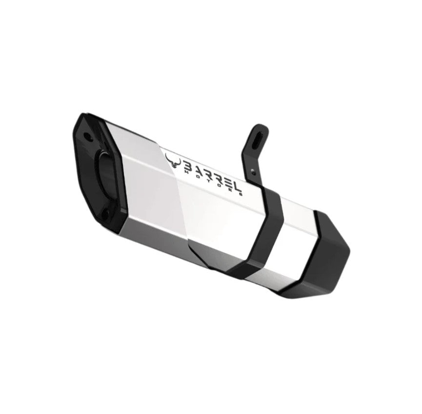 BARREL EXHAUST ROGUE 2.0 SILVER & BLACK FOR TRIUMPH 400