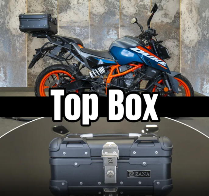 Universal Top Box Aluminium (22 Litre) R-Flat Black