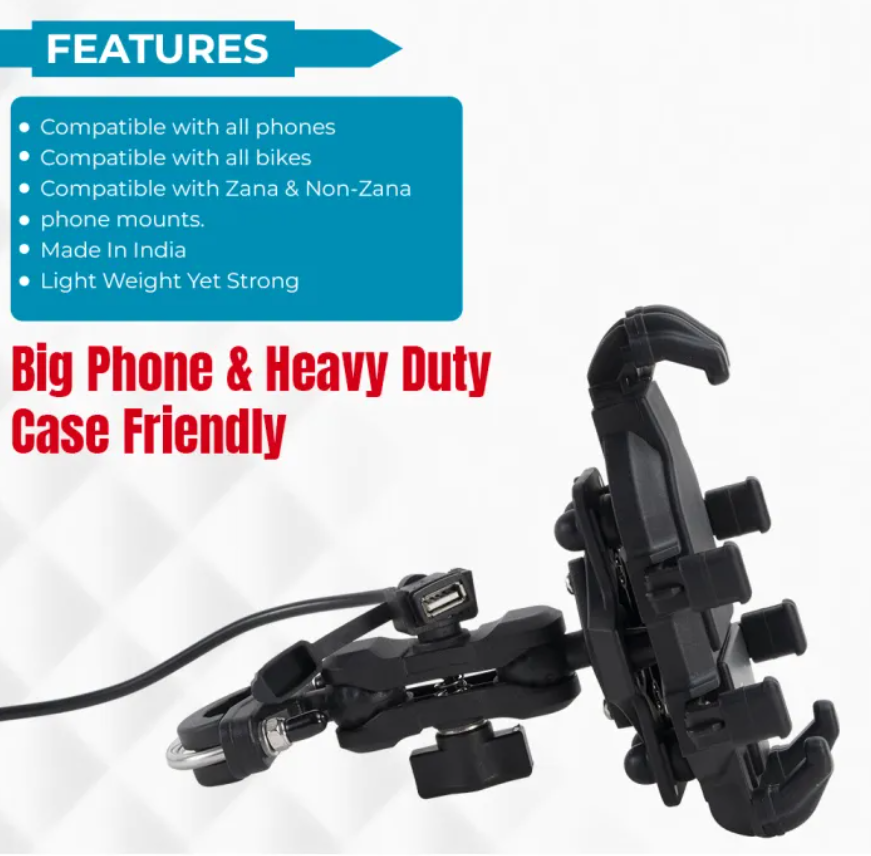 Universal Mobile Holder with USB Charger