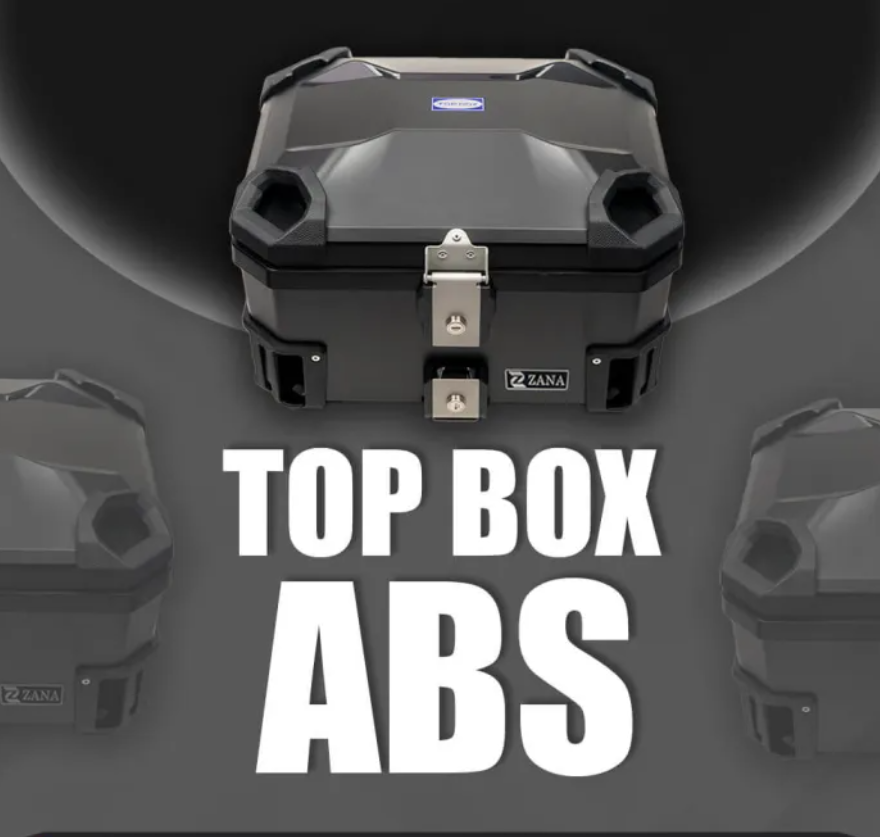 Universal Top Box Plasitc (50 Litre) R-Flat Black With Backrest