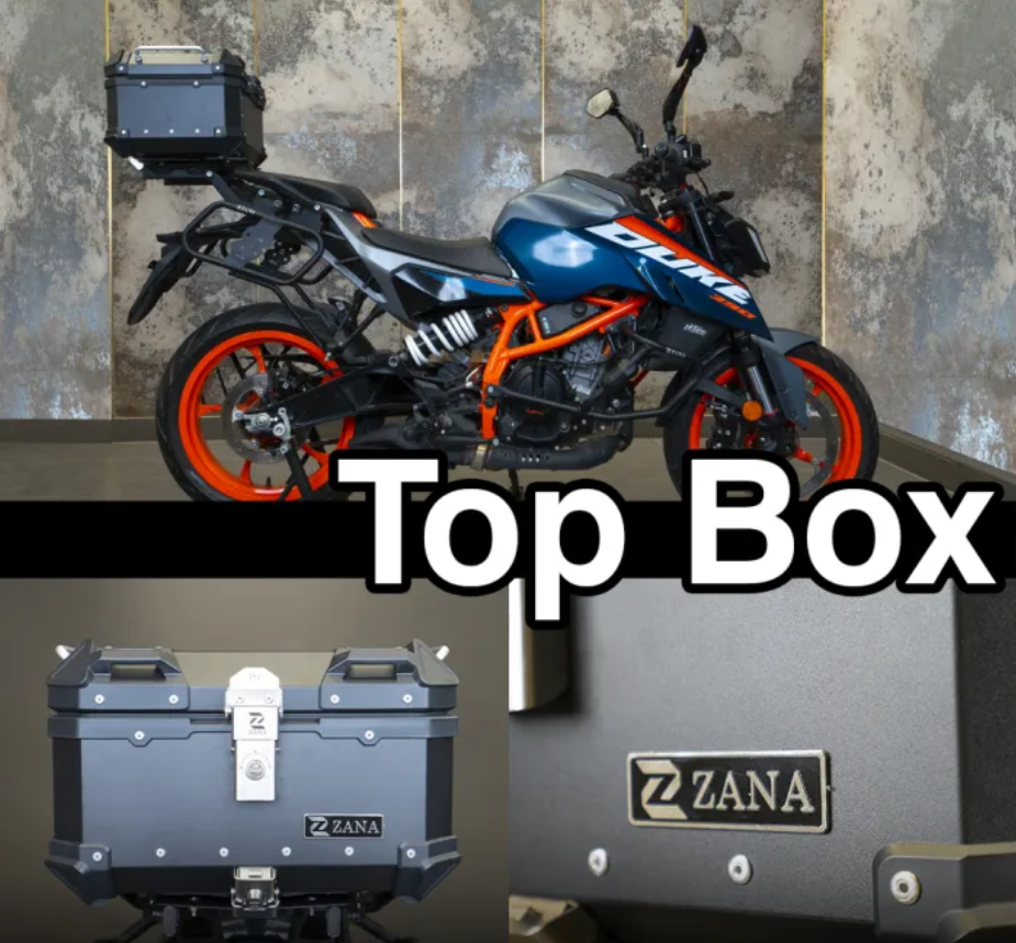 Universal Top Box Aluminium (35Ltr) l-flat Black With Back Rest Cushion