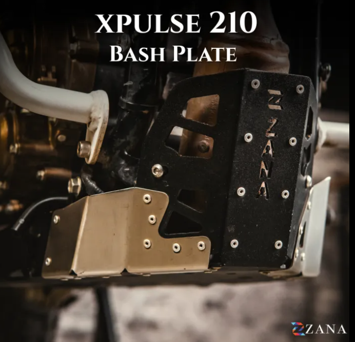 Bash Plate Aluminum Black & Silver For X-Pulse 210