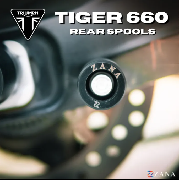 Rear Paddock Spool Black For Triumph Tiger 660