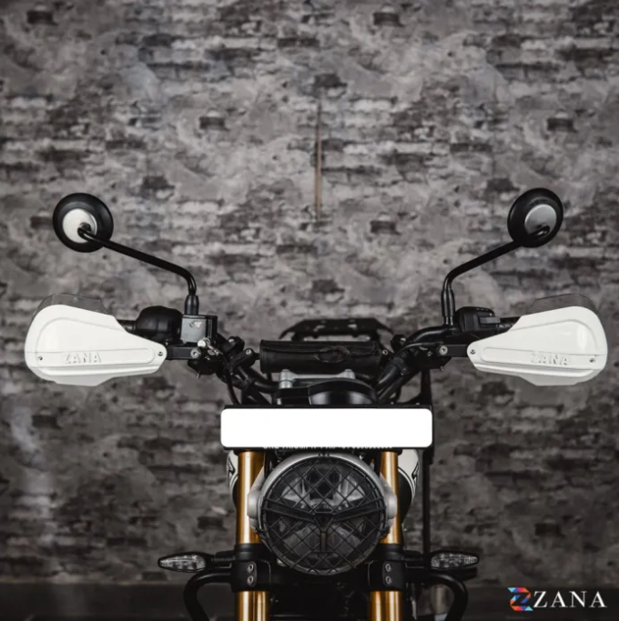 Hand Guard (White) For Triumph Scrambler 400 X