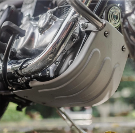 Silver Sump guard  For Royal Enfield Hunter 350