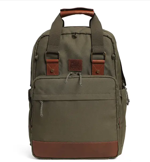 Raveller Backpack -  DARK OLIVE & BROWN