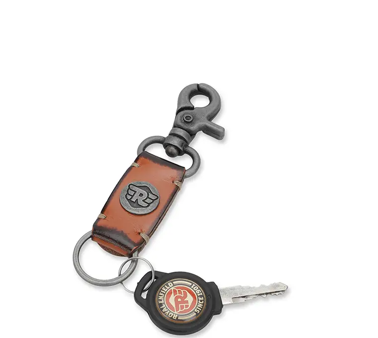 Leather Keychain - brown