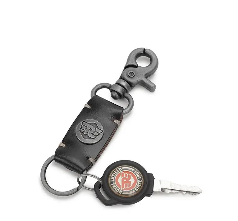 Leather Keychain - Black