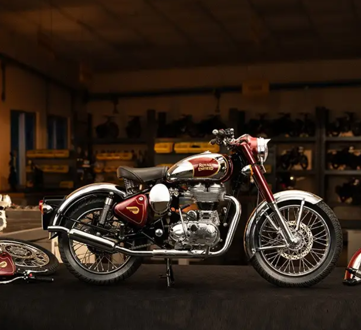 Royal Enfield Classic 350 1:3 Scale Model Mehroon Chrome