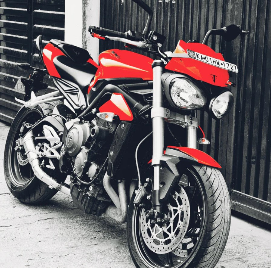 BARREL EXHAUST OUTLAW EXHAUST SILVER FOR TRIUMPH STREET TRIPLE 765 & 675