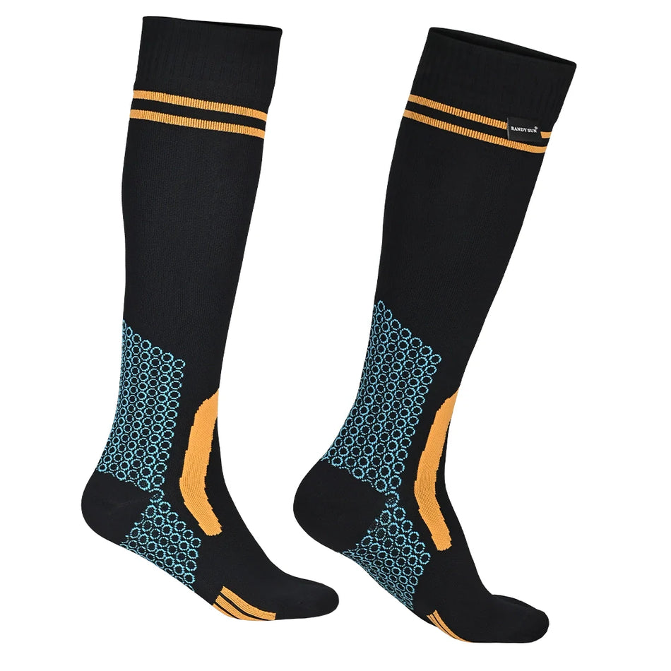 RANDY SUN – WATERPROOF SOCKS KNEE HIGH (ORANGE BLACK)