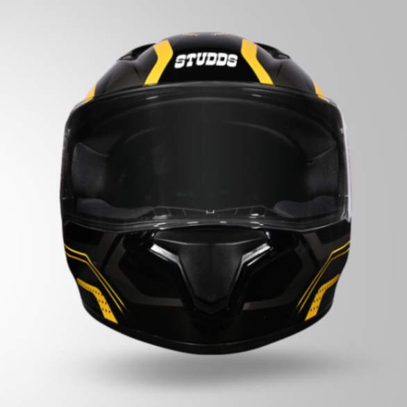 Studds Thunder D2 Draken Decor Black & Yellow With Spoiler – Full Face Helmets