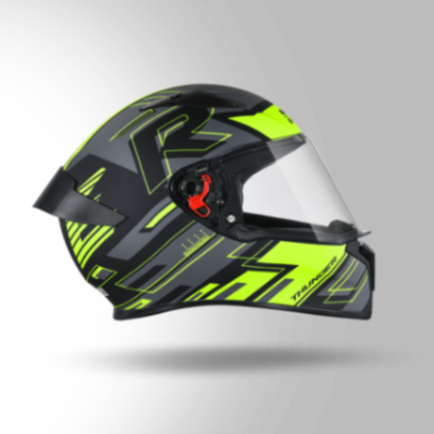 Studds Thunder D3 Decor Matt Black & Yellow With Spoiler – Full Face Helmets