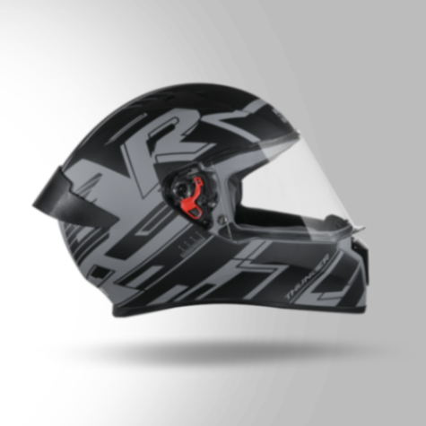 Studds Thunder D3 Decor Matt Grey & Black With Spoiler – Full Face Helmets