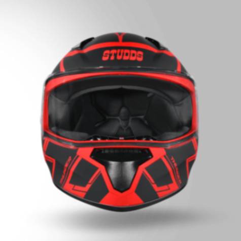 Studds Thunder D3 Decor Matt Red & Black With Spoiler – Full Face Helmets