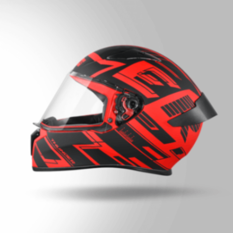 Studds Thunder D3 Decor Matt Red & Black With Spoiler – Full Face Helmets