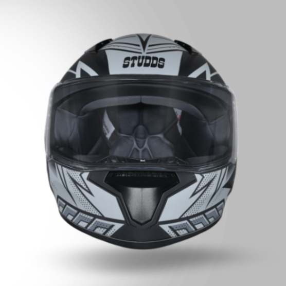 Studds Thunder D5 Decor Black & Grey With Spoiler- Full Face Helmets