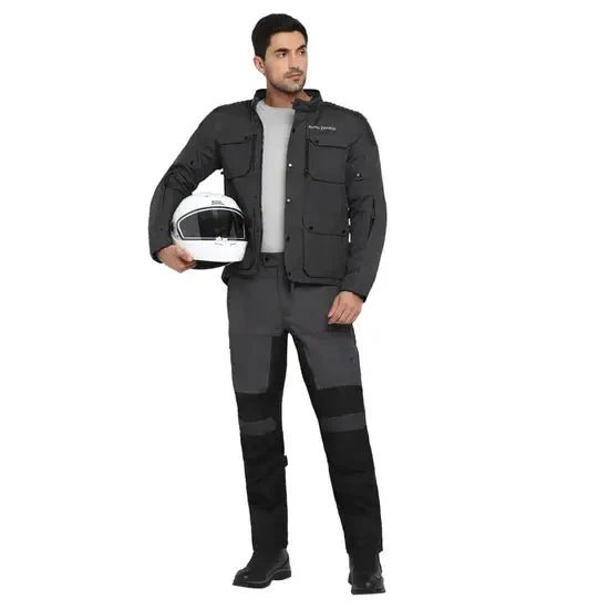 ROYAL ENFIELD TSO KAR RIDING TROUSERS BLACK & GREY