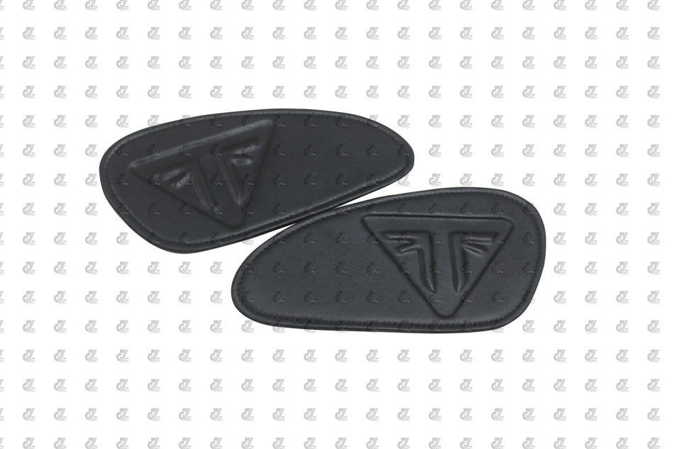 BLACK TANK PADS GENUINE LEATHER FOR TRIUMPH SPEED & SCRAMBLER 400
