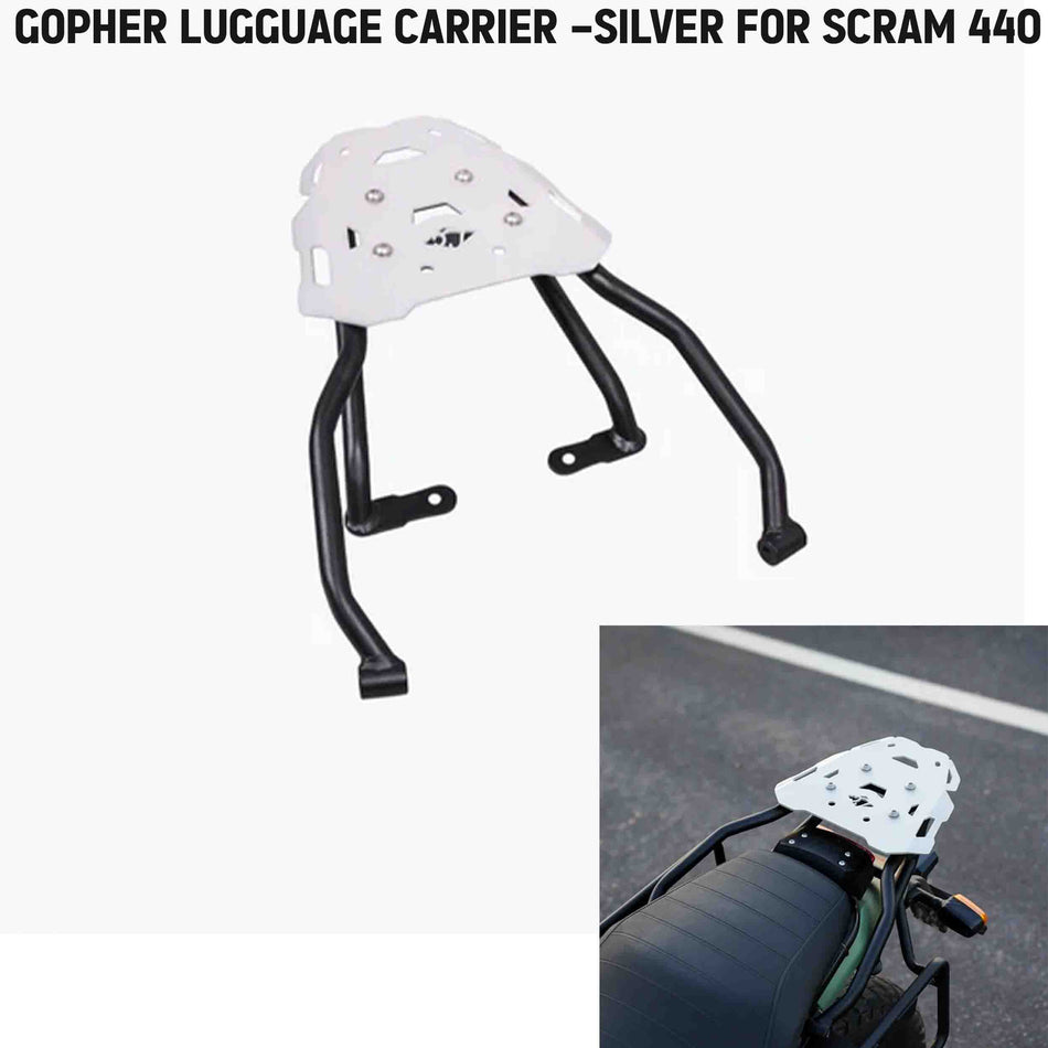 GOPHER LUGGUAGE CARRIER -SILVER FOR SCRAM 440