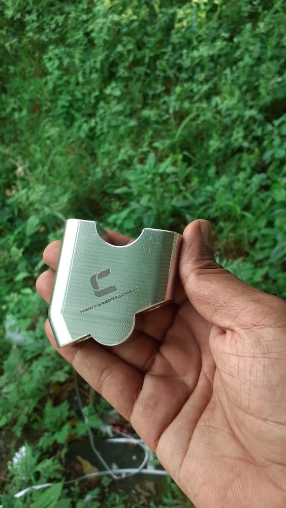 Angled Aluminum Handlebar Risers for Interceptor 650 SILVER