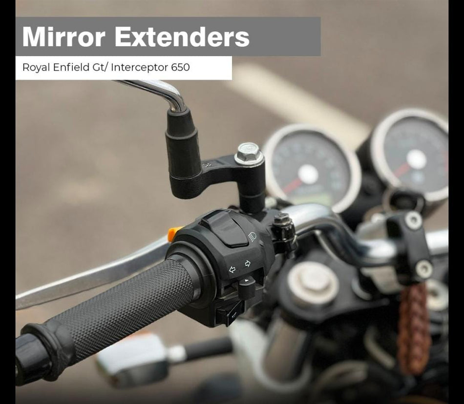 MIRROR EXTENDER ALUMINUM FOR GT / INTERCEPTOR 650