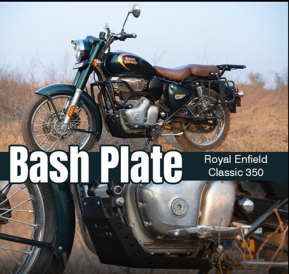 Bash Plate Aluminum Black for Classic 350 Reborn