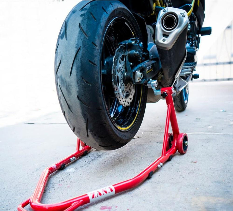 PADDOCK STAND FOR BAJAJ DOMINAR 250/400  (GLOSSY RED COLOR)