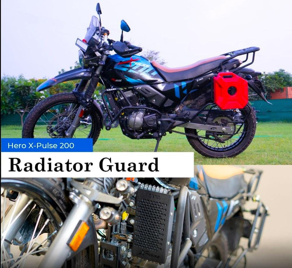 RADIATOR GUARD HONEYCOM BLACK FOR HERO X-PULSE 200